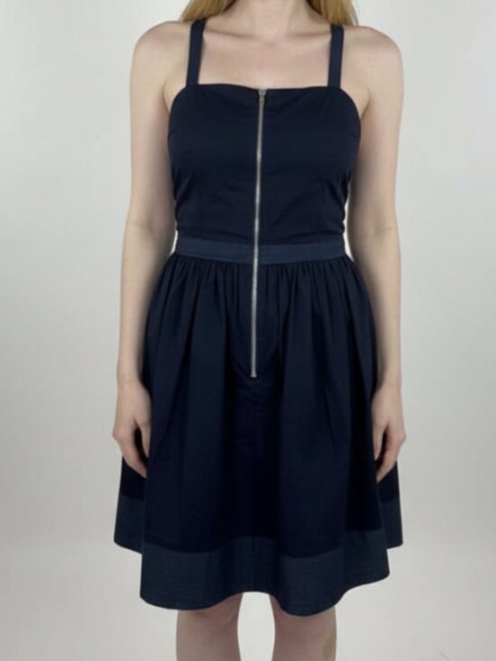 212 Collection Dresses & Skirts - NEW - 212 Collection - Blue Sleeveless Mini Dress with Zipper Details - size 6